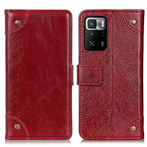 Handytasche Stand Schutzhülle Flip Leder Hülle K06Z für Xiaomi Redmi Note 10 Pro 5G Rot