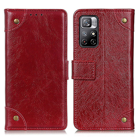 Handytasche Stand Schutzhülle Flip Leder Hülle K06Z für Xiaomi Redmi Note 11 5G Rot