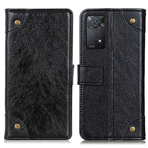 Handytasche Stand Schutzhülle Flip Leder Hülle K06Z für Xiaomi Redmi Note 11 Pro 4G Schwarz