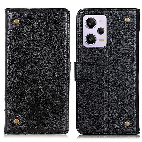 Handytasche Stand Schutzhülle Flip Leder Hülle K06Z für Xiaomi Redmi Note 12 Explorer Schwarz