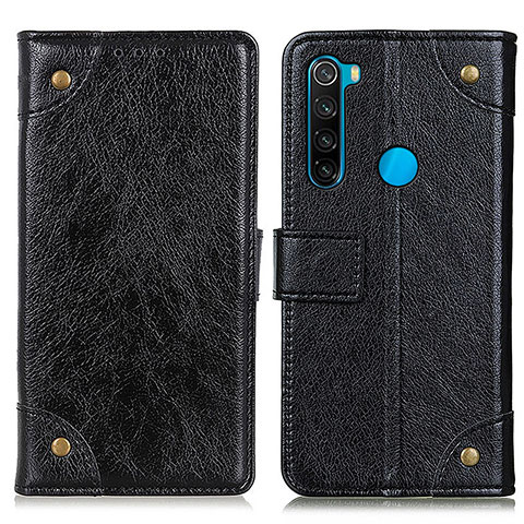 Handytasche Stand Schutzhülle Flip Leder Hülle K06Z für Xiaomi Redmi Note 8 (2021) Schwarz