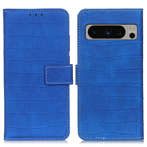 Handytasche Stand Schutzhülle Flip Leder Hülle K07Z für Google Pixel 8 Pro 5G Blau