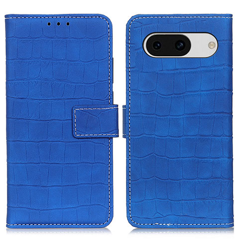 Handytasche Stand Schutzhülle Flip Leder Hülle K07Z für Google Pixel 8a 5G Blau