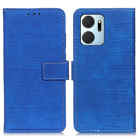 Handytasche Stand Schutzhülle Flip Leder Hülle K07Z für Huawei Honor X7a Blau