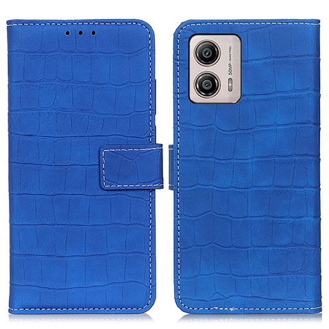 Handytasche Stand Schutzhülle Flip Leder Hülle K07Z für Motorola Moto G53 5G Blau