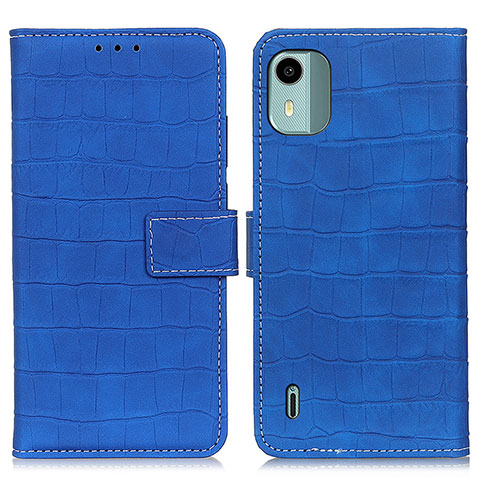 Handytasche Stand Schutzhülle Flip Leder Hülle K07Z für Nokia C12 Plus Blau