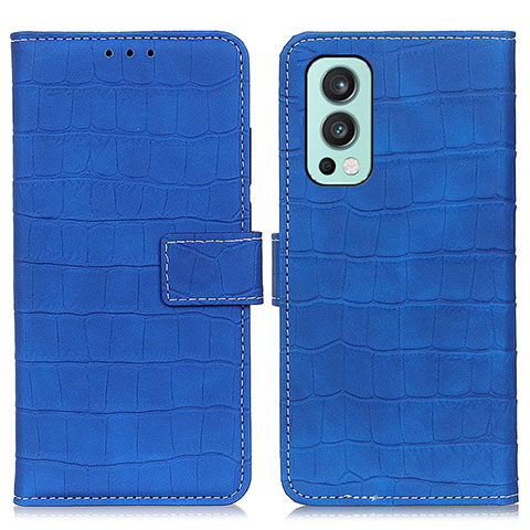 Handytasche Stand Schutzhülle Flip Leder Hülle K07Z für OnePlus Nord 2 5G Blau