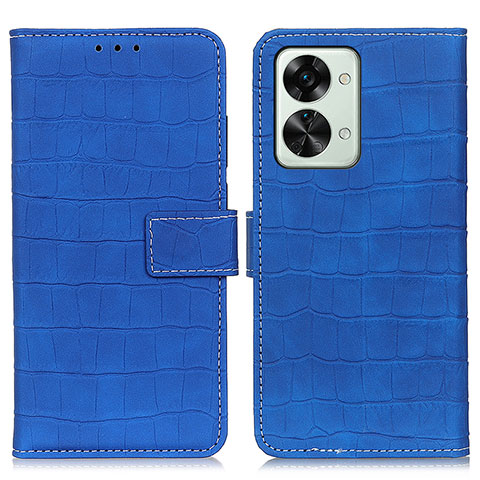 Handytasche Stand Schutzhülle Flip Leder Hülle K07Z für OnePlus Nord 2T 5G Blau