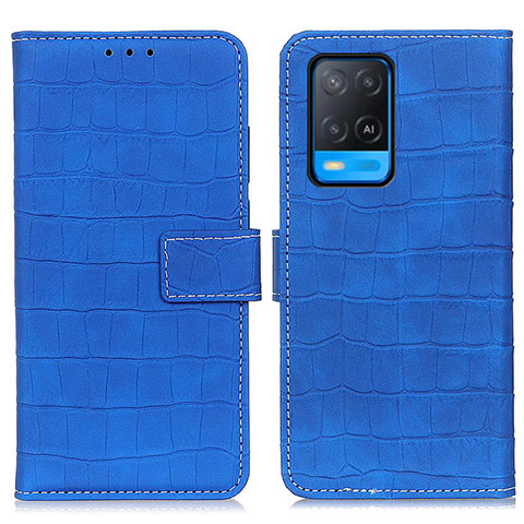 Handytasche Stand Schutzhülle Flip Leder Hülle K07Z für Oppo A54 4G Blau