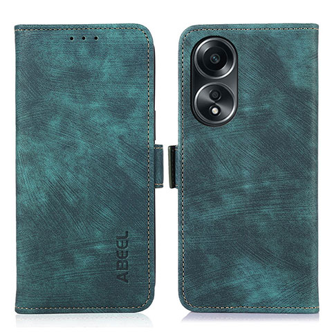 Handytasche Stand Schutzhülle Flip Leder Hülle K07Z für Oppo A58 5G Grün