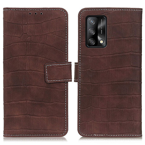 Handytasche Stand Schutzhülle Flip Leder Hülle K07Z für Oppo F19s Braun