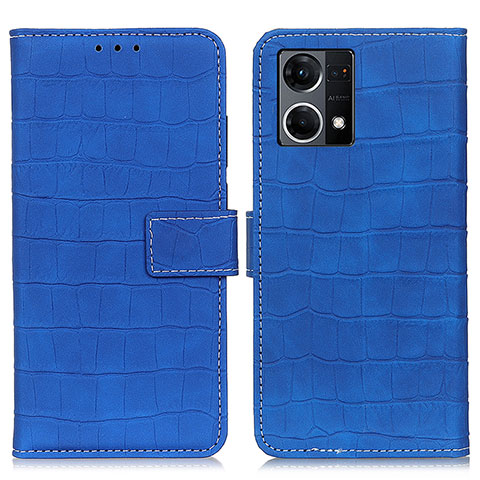 Handytasche Stand Schutzhülle Flip Leder Hülle K07Z für Oppo F21 Pro 4G Blau