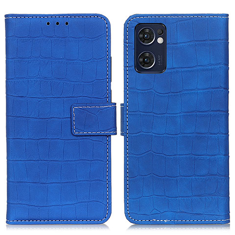 Handytasche Stand Schutzhülle Flip Leder Hülle K07Z für Oppo Find X5 Lite 5G Blau