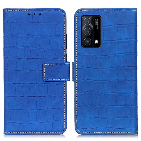 Handytasche Stand Schutzhülle Flip Leder Hülle K07Z für Oppo K9 5G Blau