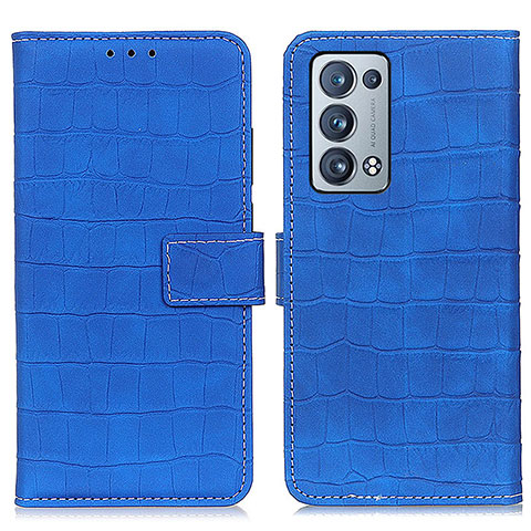 Handytasche Stand Schutzhülle Flip Leder Hülle K07Z für Oppo Reno6 Pro 5G Blau