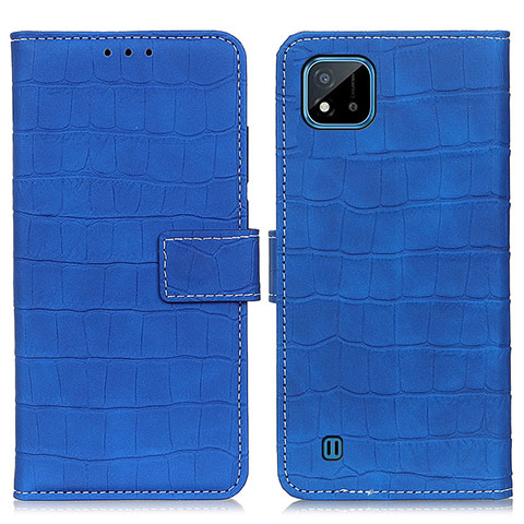 Handytasche Stand Schutzhülle Flip Leder Hülle K07Z für Realme C11 (2021) Blau