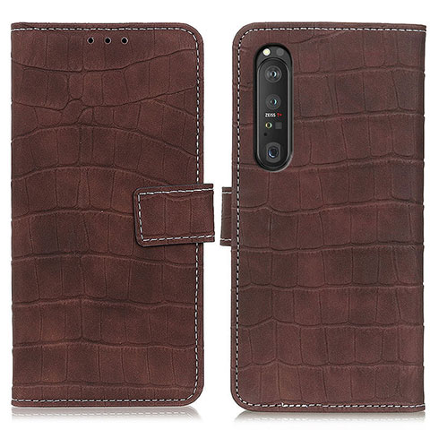 Handytasche Stand Schutzhülle Flip Leder Hülle K07Z für Sony Xperia 1 III Braun