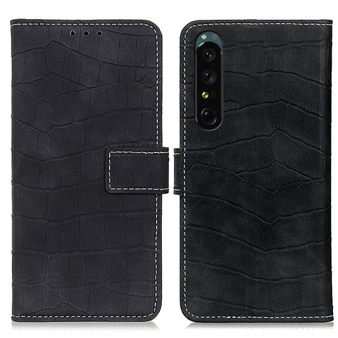 Handytasche Stand Schutzhülle Flip Leder Hülle K07Z für Sony Xperia 1 IV SO-51C Schwarz