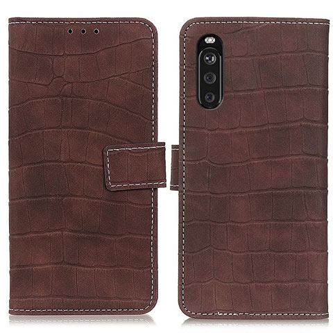 Handytasche Stand Schutzhülle Flip Leder Hülle K07Z für Sony Xperia 10 III SO-52B Braun