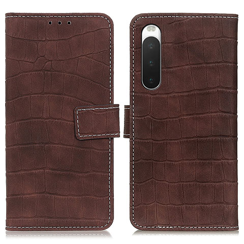 Handytasche Stand Schutzhülle Flip Leder Hülle K07Z für Sony Xperia 10 IV Braun