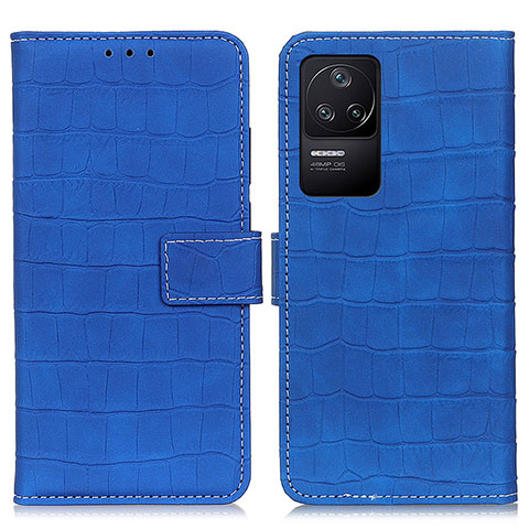 Handytasche Stand Schutzhülle Flip Leder Hülle K07Z für Xiaomi Poco F4 5G Blau