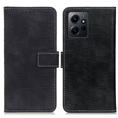 Handytasche Stand Schutzhülle Flip Leder Hülle K07Z für Xiaomi Redmi Note 12 4G Schwarz