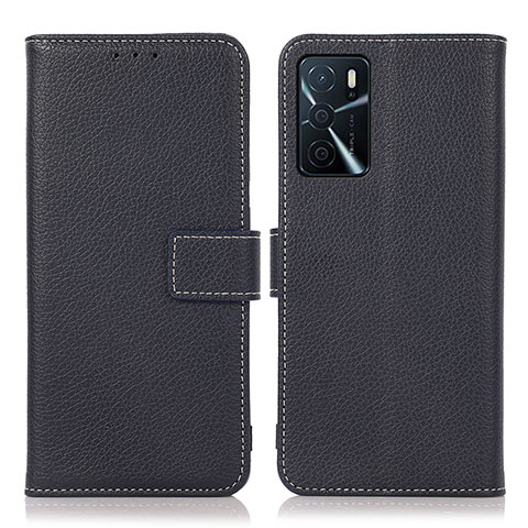 Handytasche Stand Schutzhülle Flip Leder Hülle K08Z für Oppo A16 Königs Blau