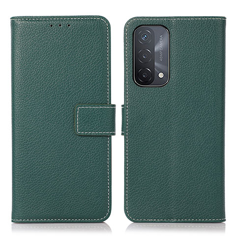 Handytasche Stand Schutzhülle Flip Leder Hülle K08Z für Oppo A74 5G Grün