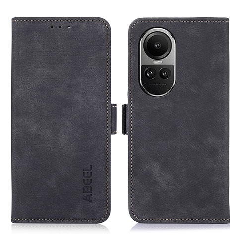 Handytasche Stand Schutzhülle Flip Leder Hülle K08Z für Oppo Reno10 Pro 5G Schwarz