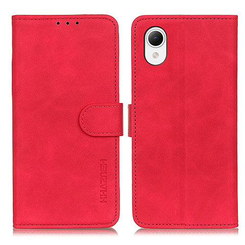 Handytasche Stand Schutzhülle Flip Leder Hülle K08Z für Samsung Galaxy A23e 5G Rot