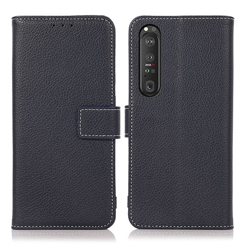 Handytasche Stand Schutzhülle Flip Leder Hülle K08Z für Sony Xperia 1 III Königs Blau