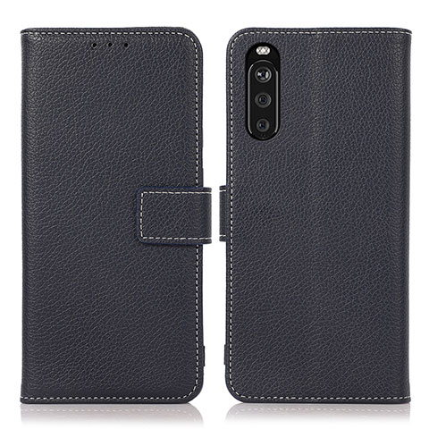 Handytasche Stand Schutzhülle Flip Leder Hülle K08Z für Sony Xperia 10 III SO-52B Königs Blau