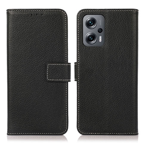 Handytasche Stand Schutzhülle Flip Leder Hülle K08Z für Xiaomi Redmi Note 11T Pro 5G Schwarz