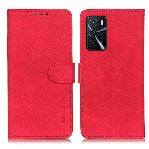 Handytasche Stand Schutzhülle Flip Leder Hülle K09Z für Oppo A16s Rot