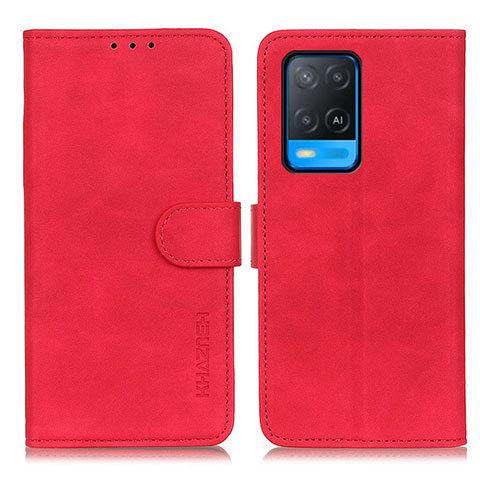 Handytasche Stand Schutzhülle Flip Leder Hülle K09Z für Oppo A54 4G Rot