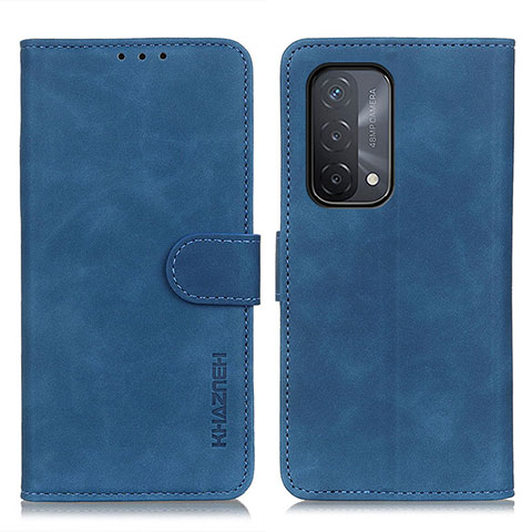 Handytasche Stand Schutzhülle Flip Leder Hülle K09Z für Oppo A54 5G Blau