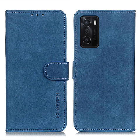 Handytasche Stand Schutzhülle Flip Leder Hülle K09Z für Oppo A55S 5G Blau