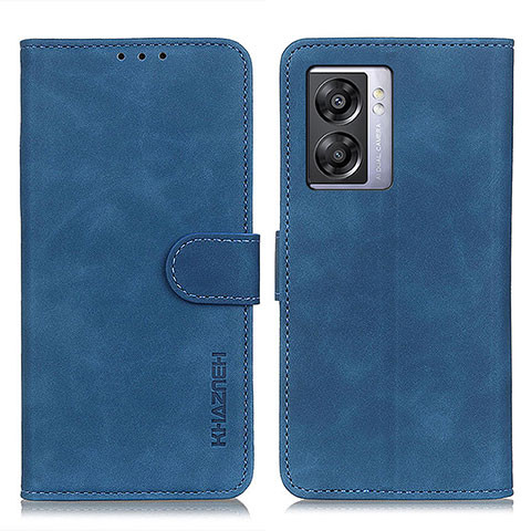 Handytasche Stand Schutzhülle Flip Leder Hülle K09Z für Oppo A57 5G Blau