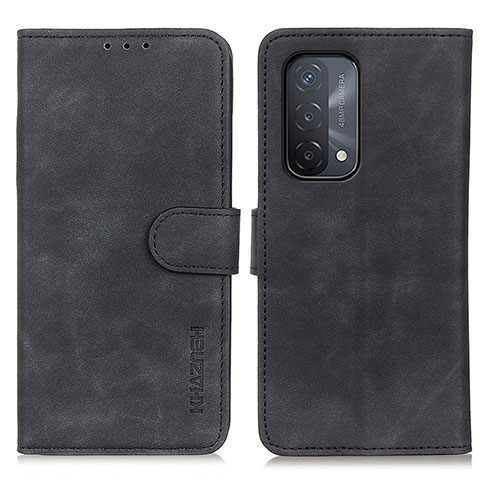 Handytasche Stand Schutzhülle Flip Leder Hülle K09Z für Oppo A93 5G Schwarz