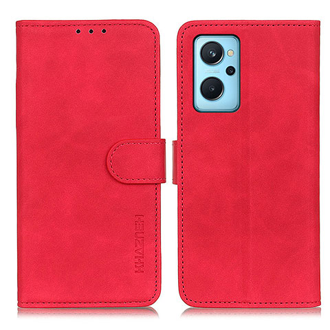 Handytasche Stand Schutzhülle Flip Leder Hülle K09Z für Oppo A96 4G Rot