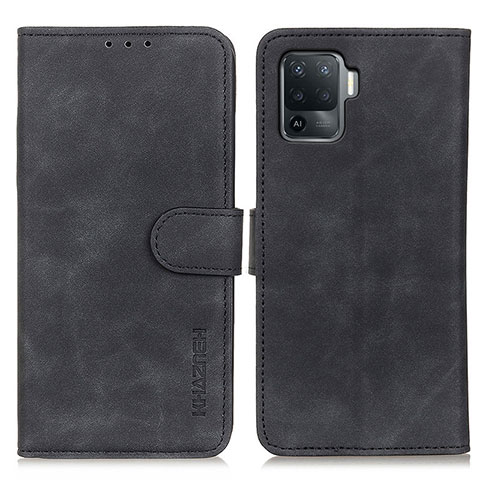 Handytasche Stand Schutzhülle Flip Leder Hülle K09Z für Oppo F19 Pro Schwarz