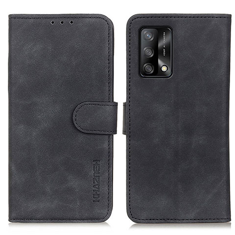 Handytasche Stand Schutzhülle Flip Leder Hülle K09Z für Oppo F19 Schwarz