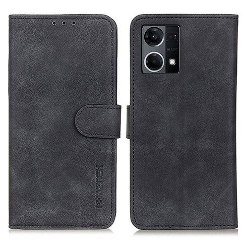 Handytasche Stand Schutzhülle Flip Leder Hülle K09Z für Oppo F21 Pro 4G Schwarz