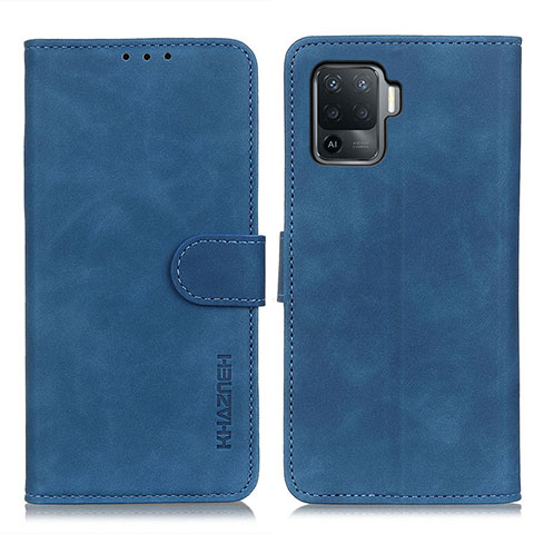 Handytasche Stand Schutzhülle Flip Leder Hülle K09Z für Oppo Reno5 F Blau