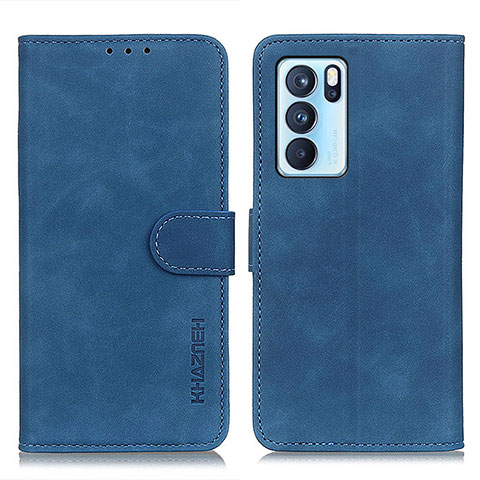 Handytasche Stand Schutzhülle Flip Leder Hülle K09Z für Oppo Reno6 Pro 5G India Blau