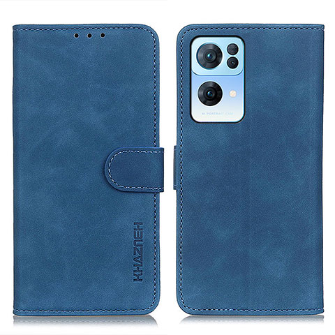 Handytasche Stand Schutzhülle Flip Leder Hülle K09Z für Oppo Reno7 Pro 5G Blau