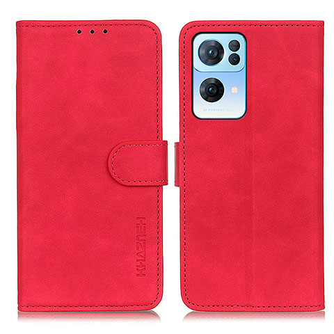 Handytasche Stand Schutzhülle Flip Leder Hülle K09Z für Oppo Reno7 Pro 5G Rot