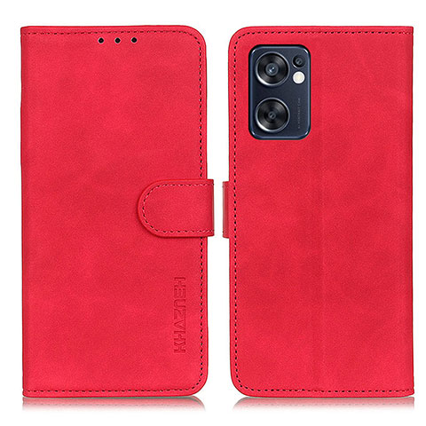 Handytasche Stand Schutzhülle Flip Leder Hülle K09Z für Oppo Reno7 SE 5G Rot