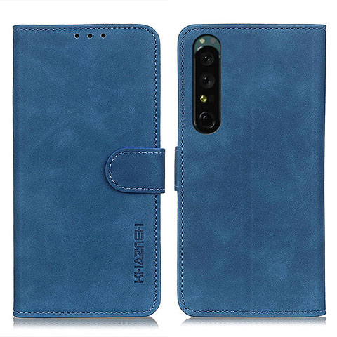 Handytasche Stand Schutzhülle Flip Leder Hülle K09Z für Sony Xperia 1 IV SO-51C Blau