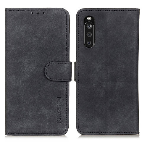 Handytasche Stand Schutzhülle Flip Leder Hülle K09Z für Sony Xperia 10 III SOG04 Schwarz